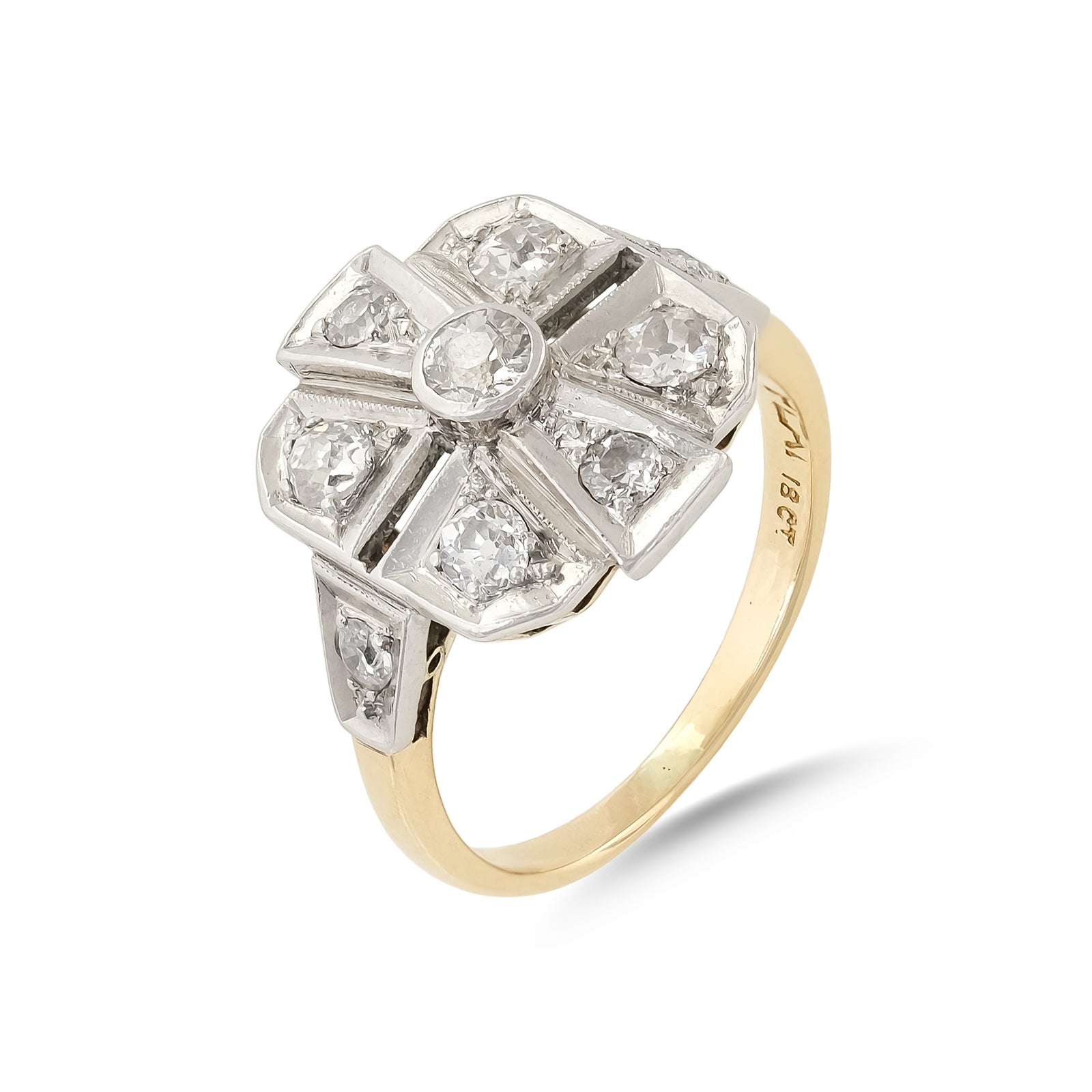 Vintage Diamond Palladium ring