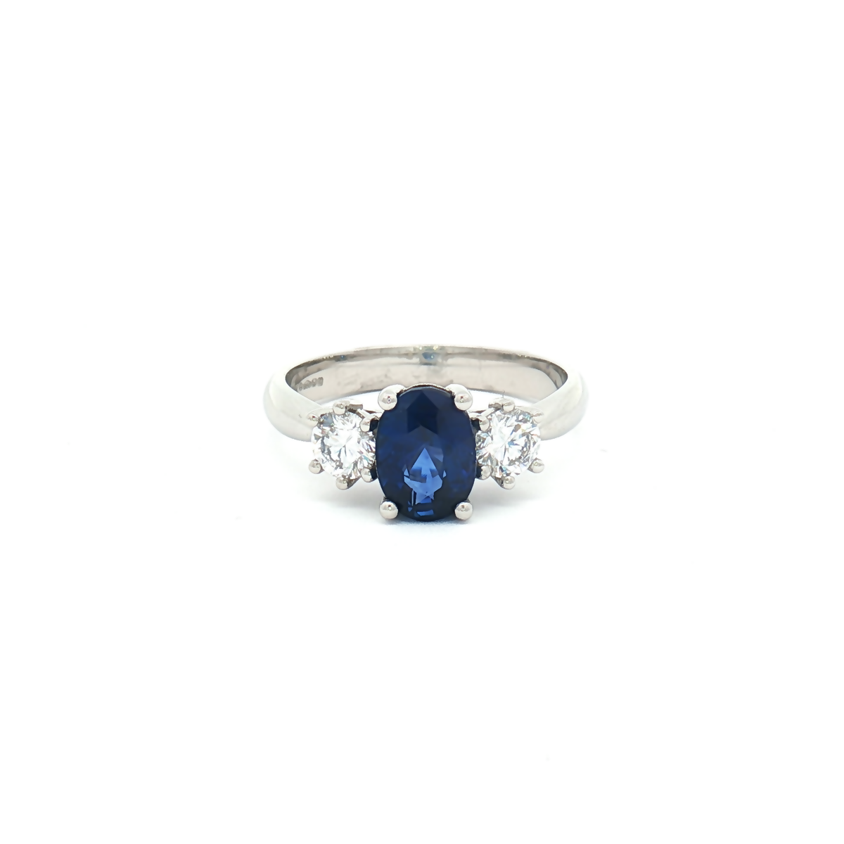 Vintage Sapphire and Diamond Three Stone Ring