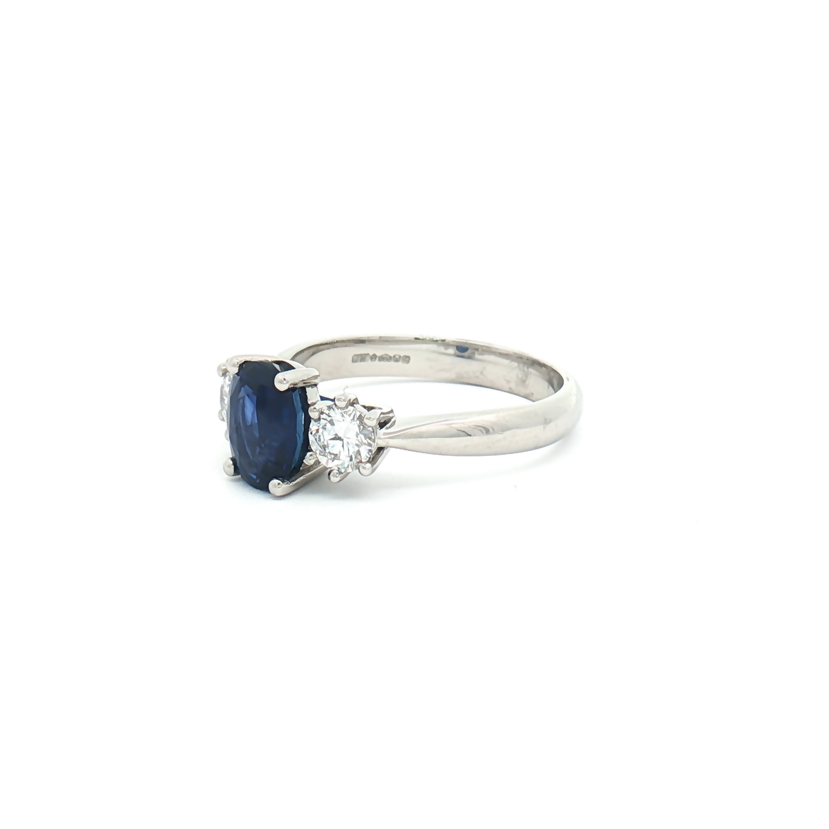 Vintage Sapphire and Diamond Three Stone Ring
