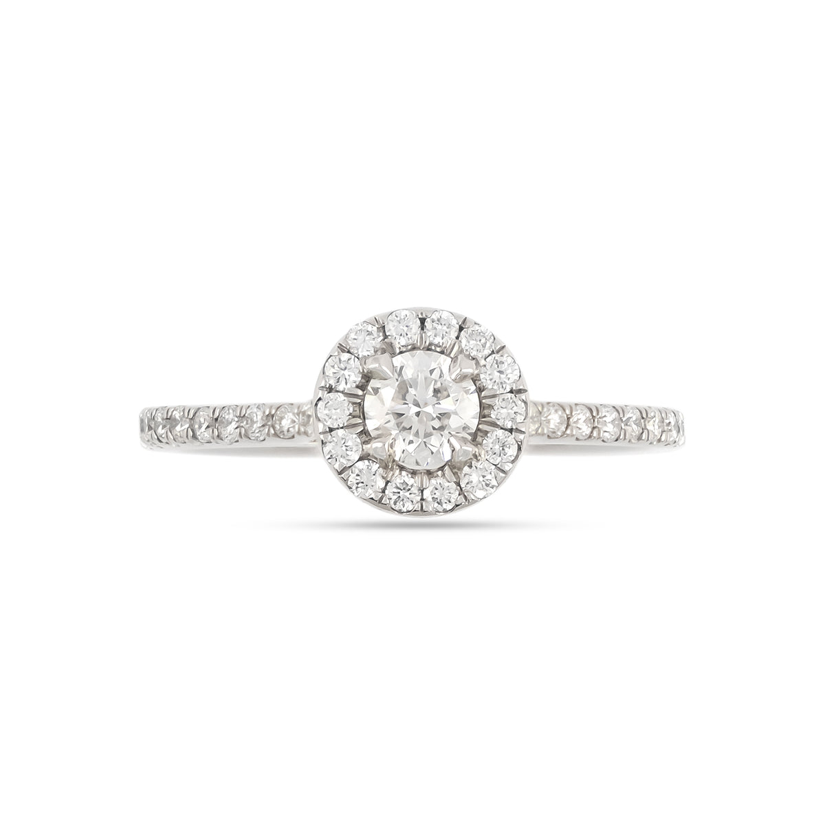 0.30ct Brilliant-Cut Diamond Halo Engagement Ring