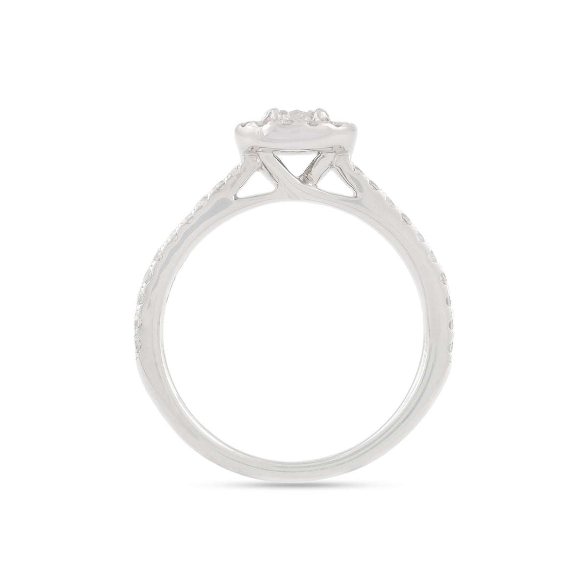 0.30ct Brilliant-Cut Diamond Halo Engagement Ring