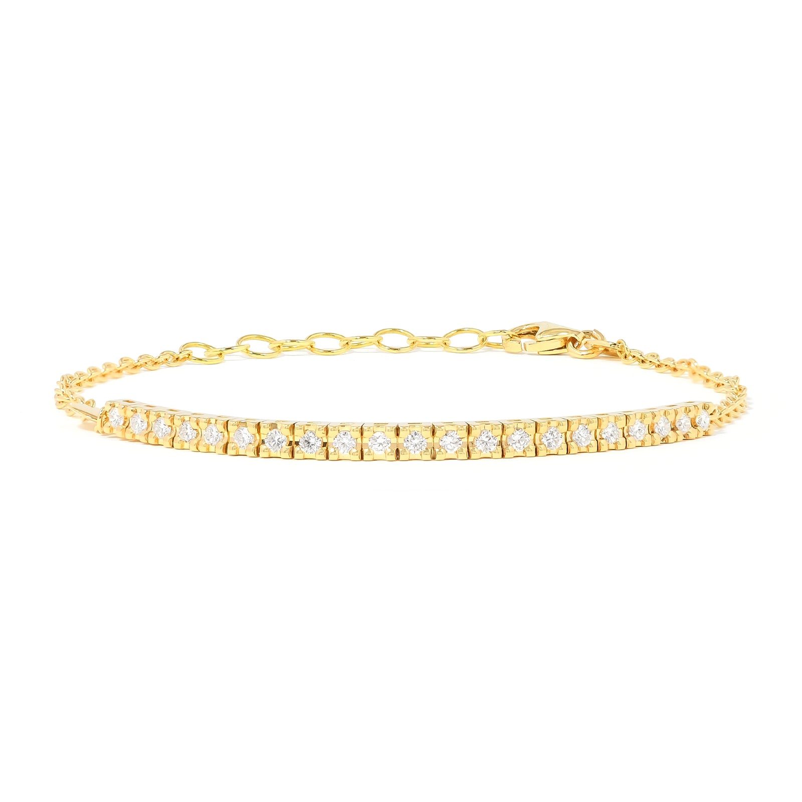 0.33ct 18ct Yellow Gold Diamond Bracelet