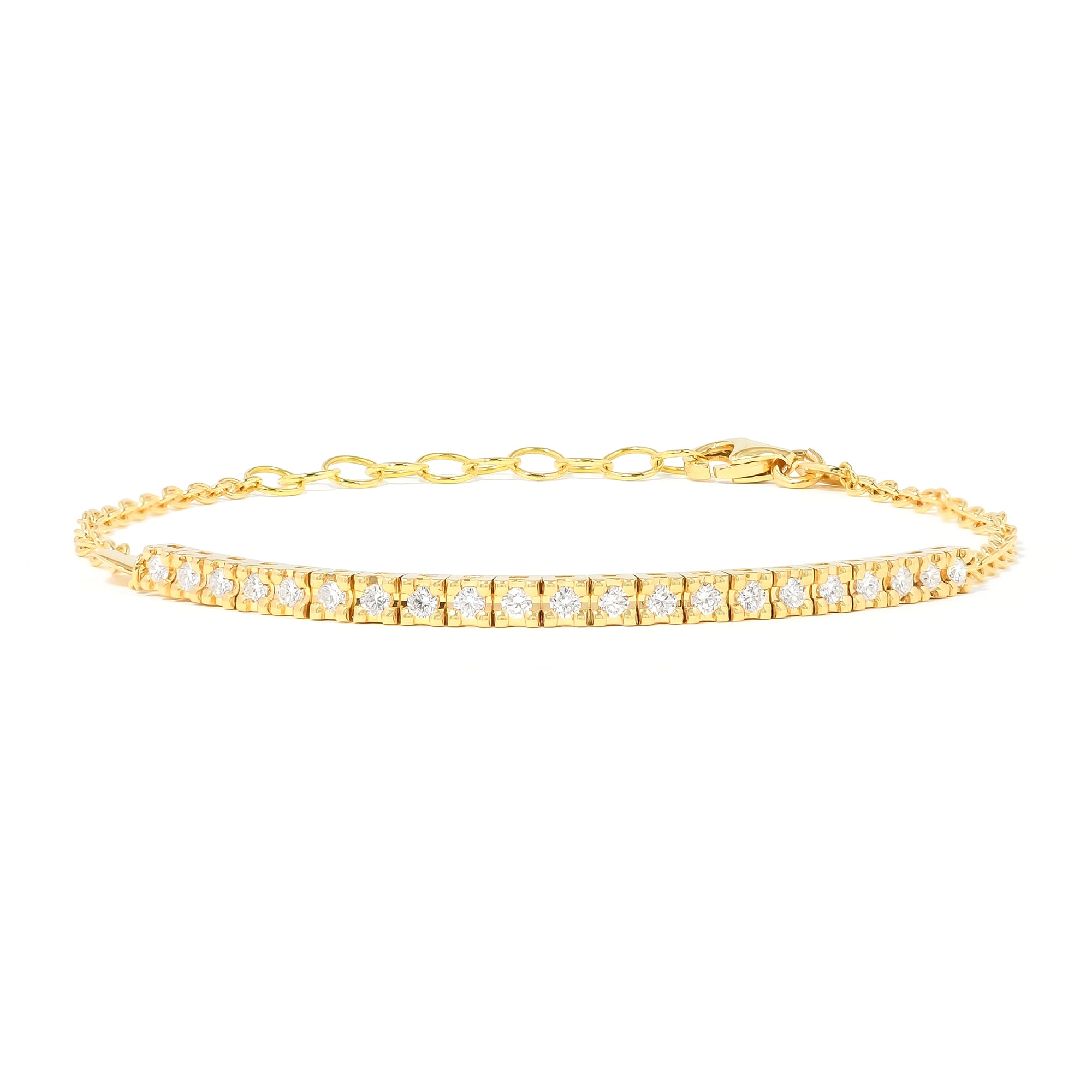 0.33ct 18ct Yellow Gold Diamond Bracelet