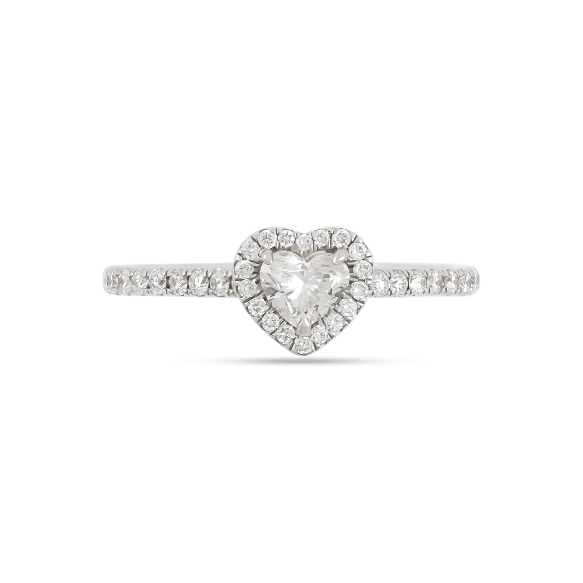 0.33ct Heart-Cut Diamond Halo Engagement Ring
