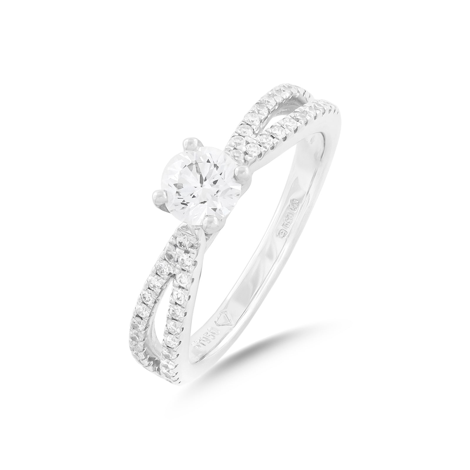 0.45ct Brilliant-Cut Diamond Engagement Ring