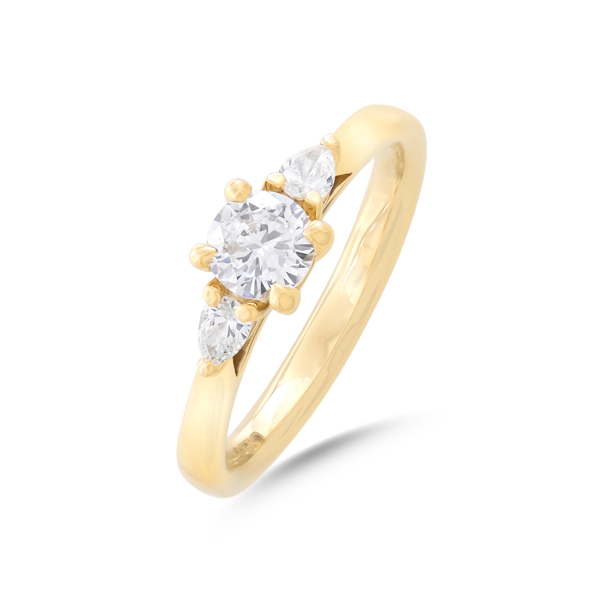 0.65ct Three Stone Diamond Engagement Ring