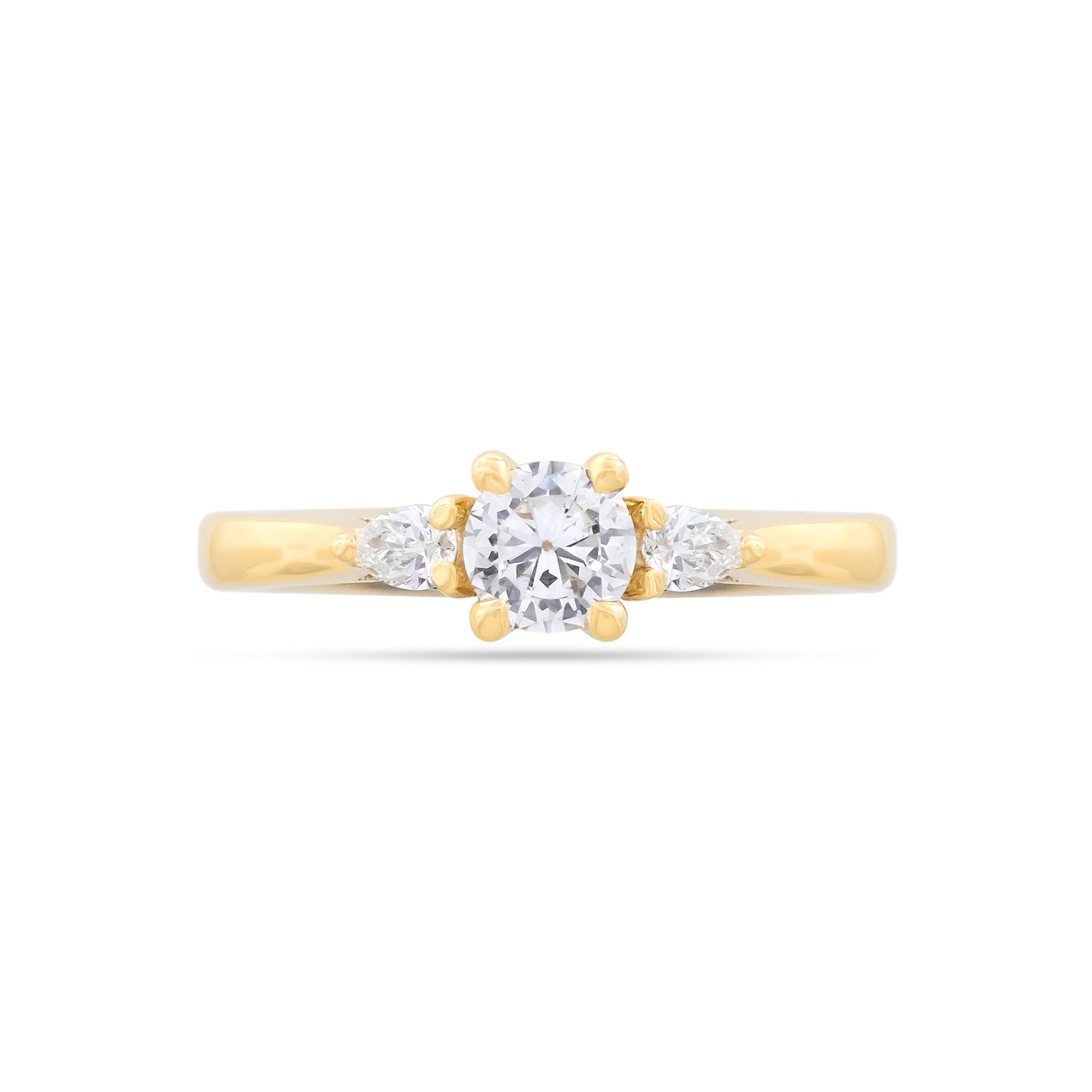0.65ct Three Stone Diamond Engagement Ring