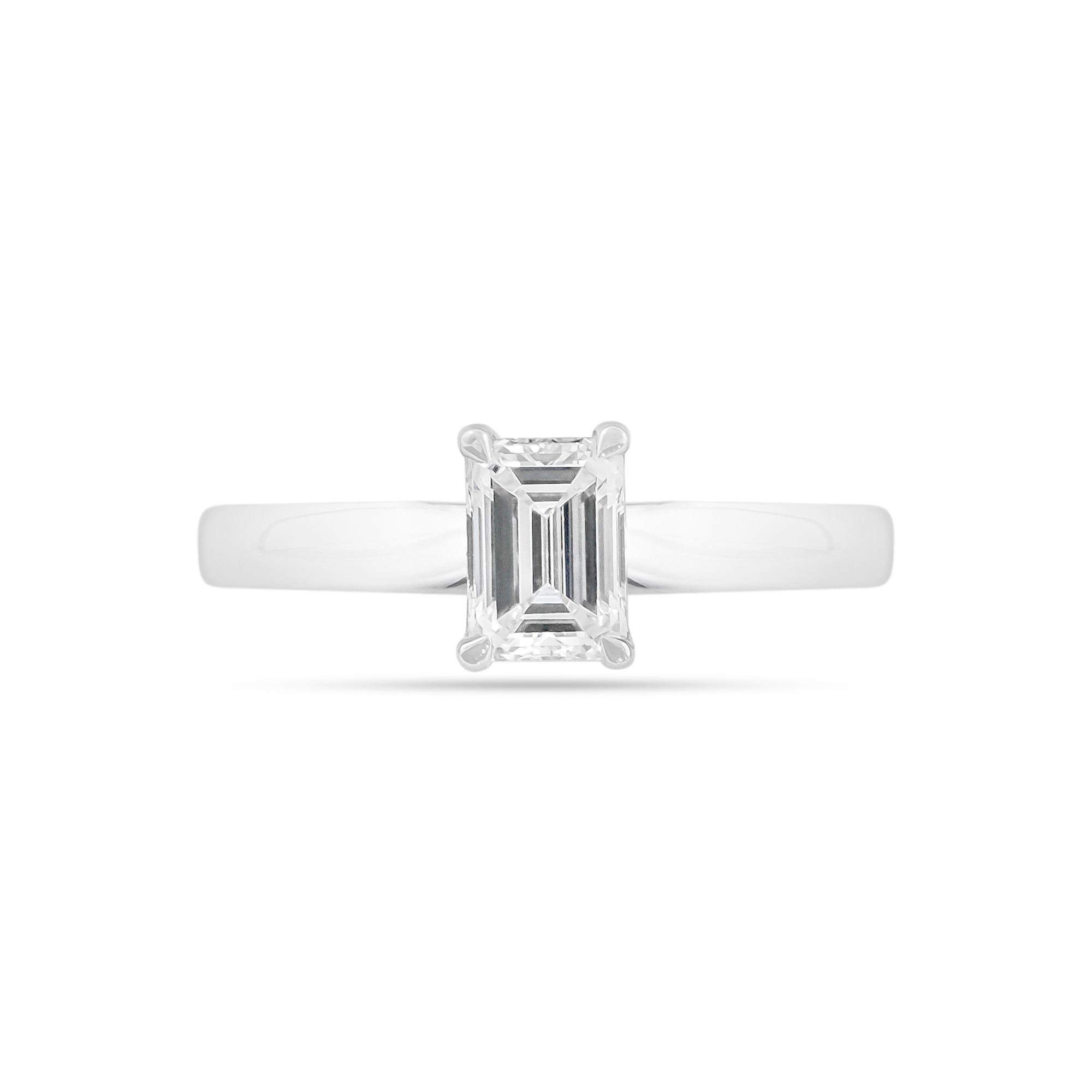 0.70ct Emerald-Cut Diamond Solitaire Engagement Ring