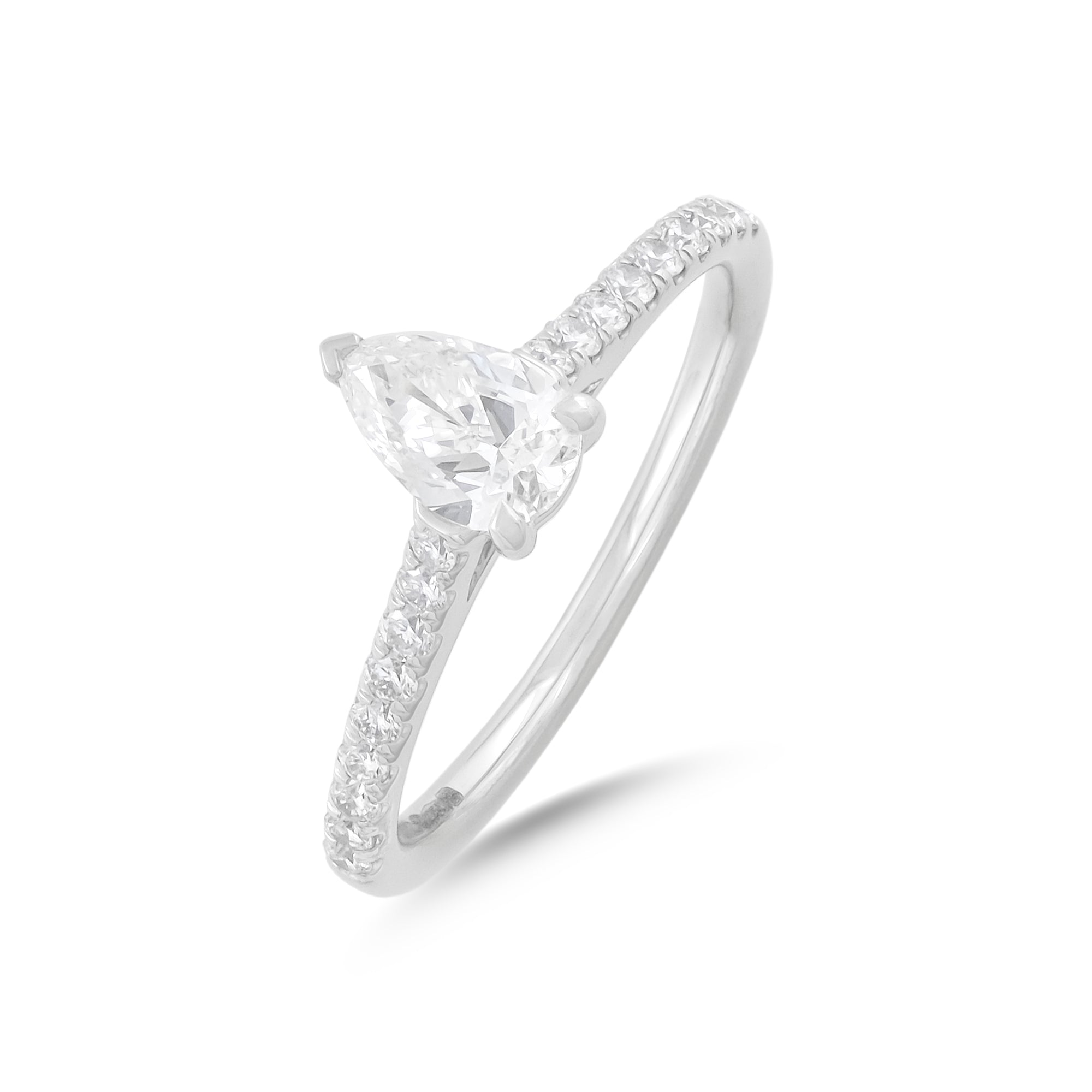 0.80ct Pear-Cut Diamond Engagement Ring