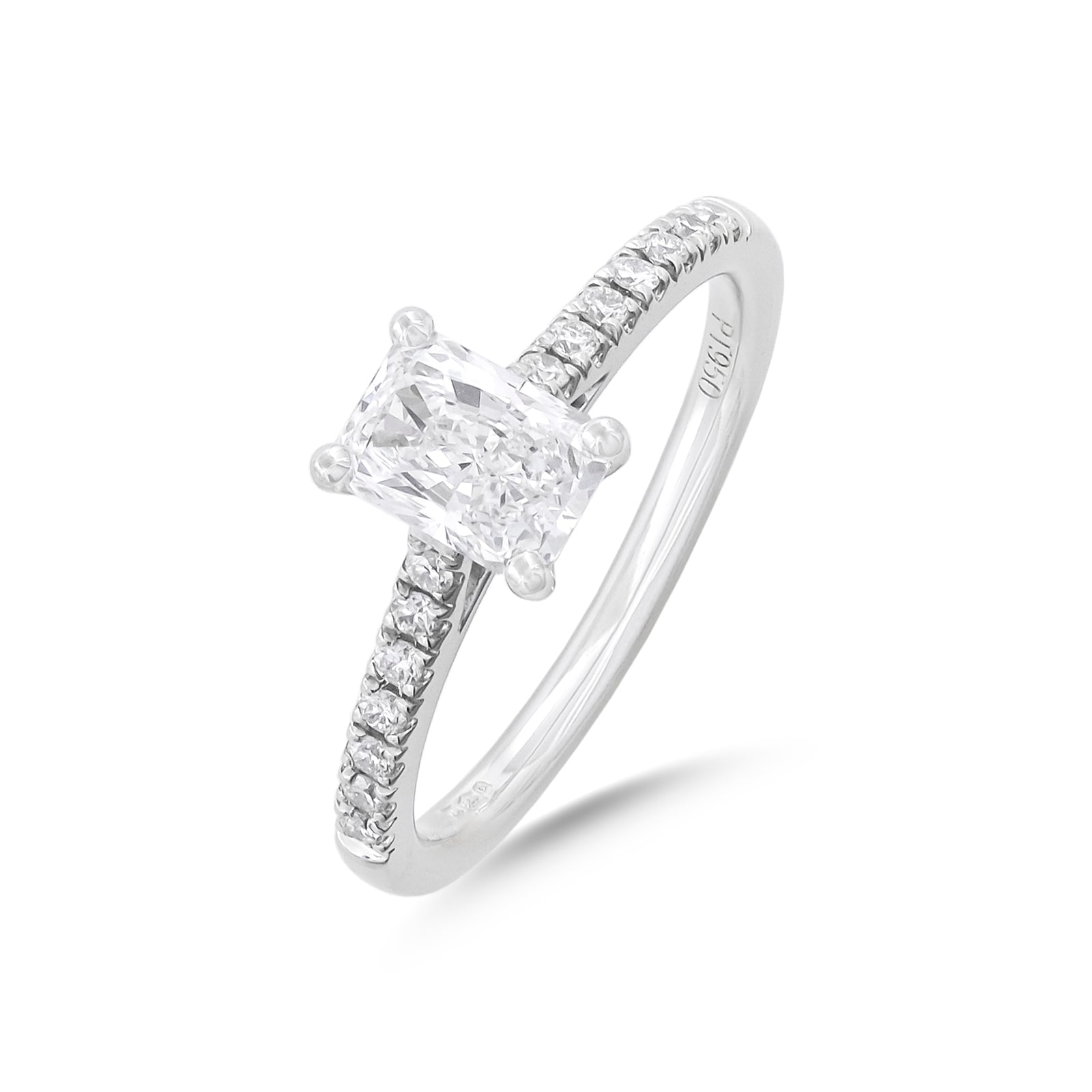 0.90ct Radiant-Cut Diamond Engagement Ring