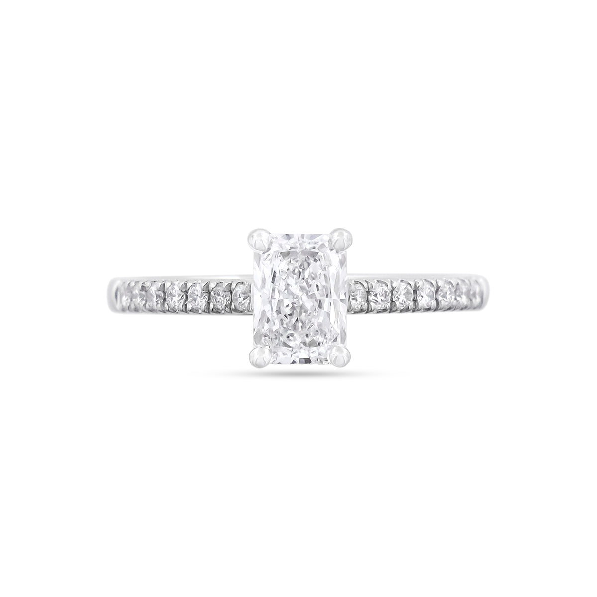 0.90ct Radiant-Cut Diamond Engagement Ring