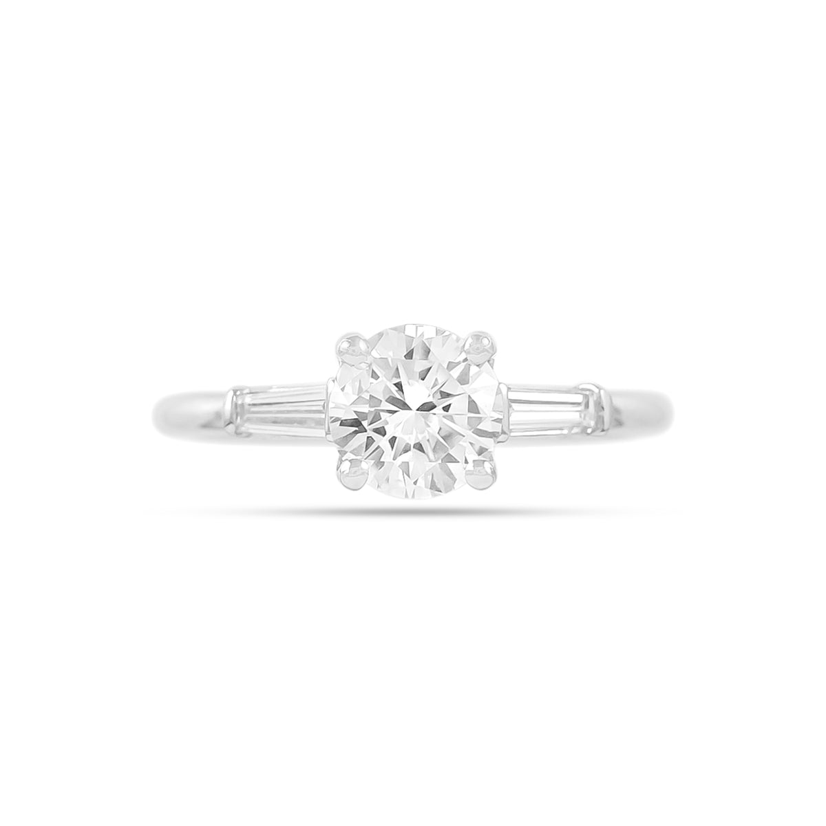 0.95ct Three Stone Diamond Engagement Ring