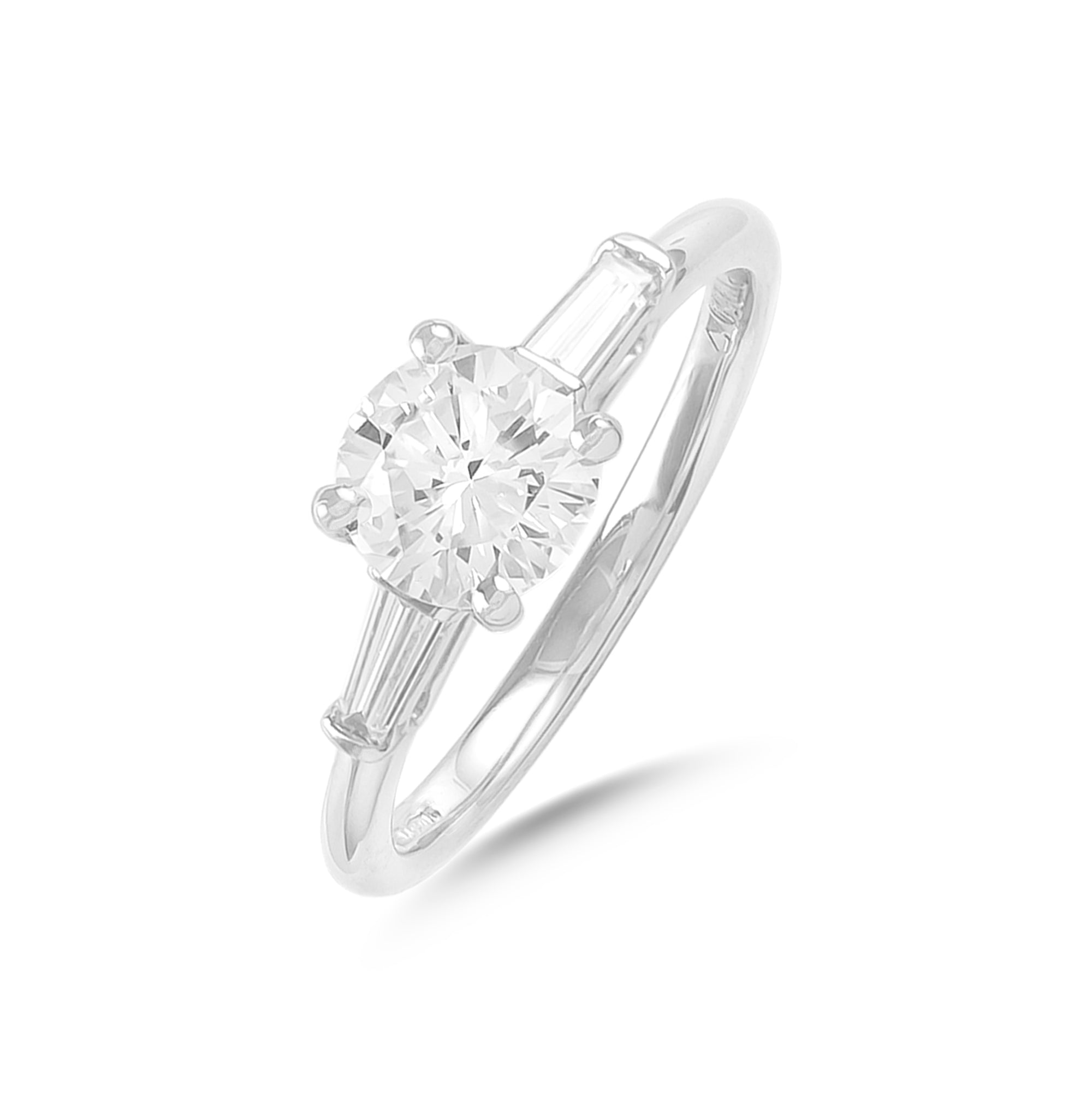 0.95ct Three Stone Diamond Engagement Ring
