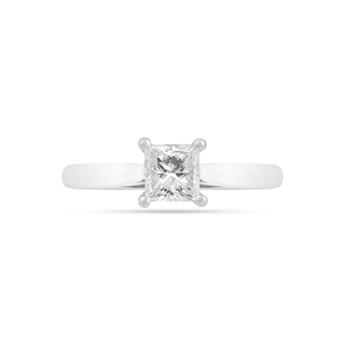 1.01ct Princess-Cut Diamond Solitaire Engagement Ring