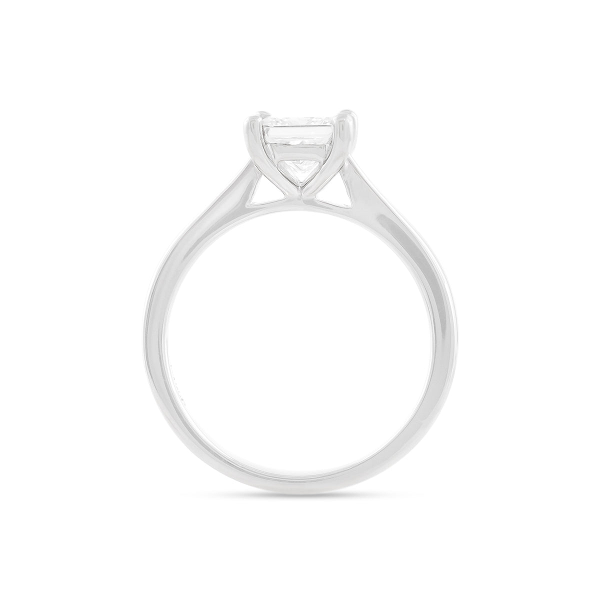 1.01ct Princess-Cut Diamond Solitaire Engagement Ring