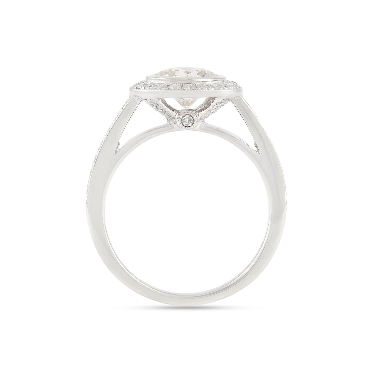 1.06ct Brilliant-Cut Diamond Halo Engagement Ring