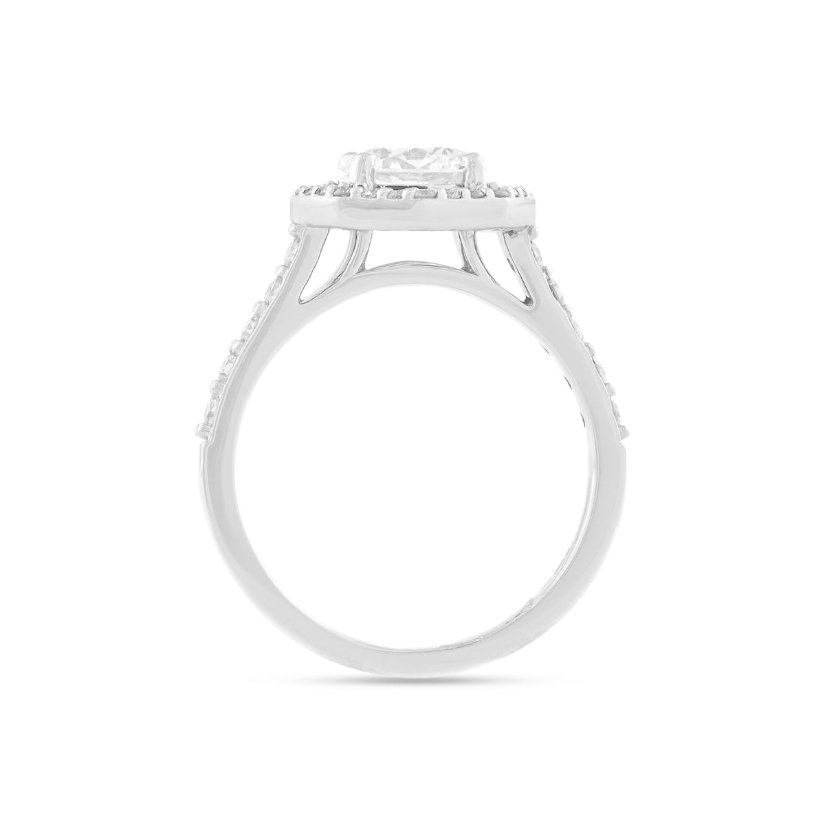 1.24ct Brilliant-Cut Diamond Halo Engagement Ring