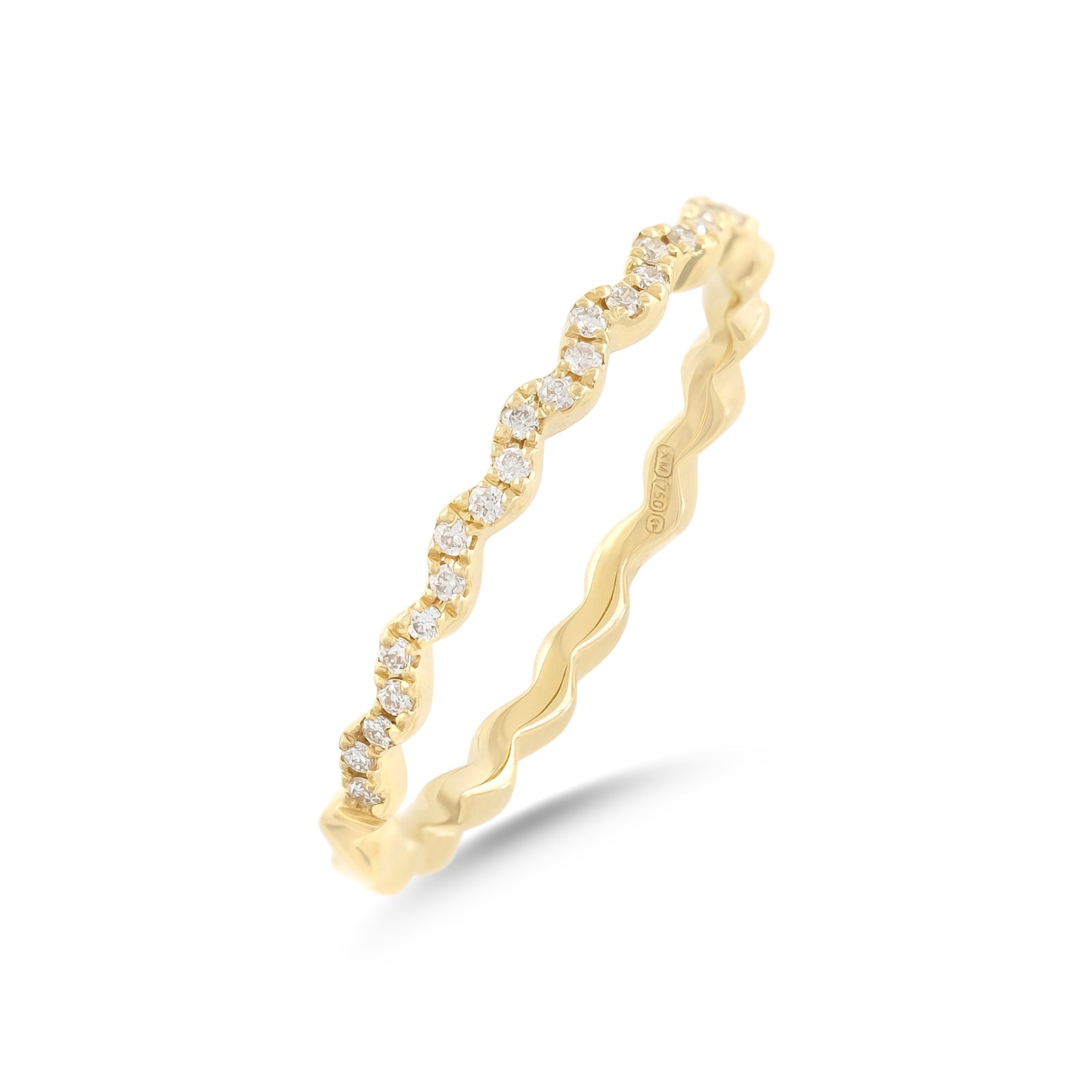 18ct Yellow Gold Half Eternity Diamond Ring