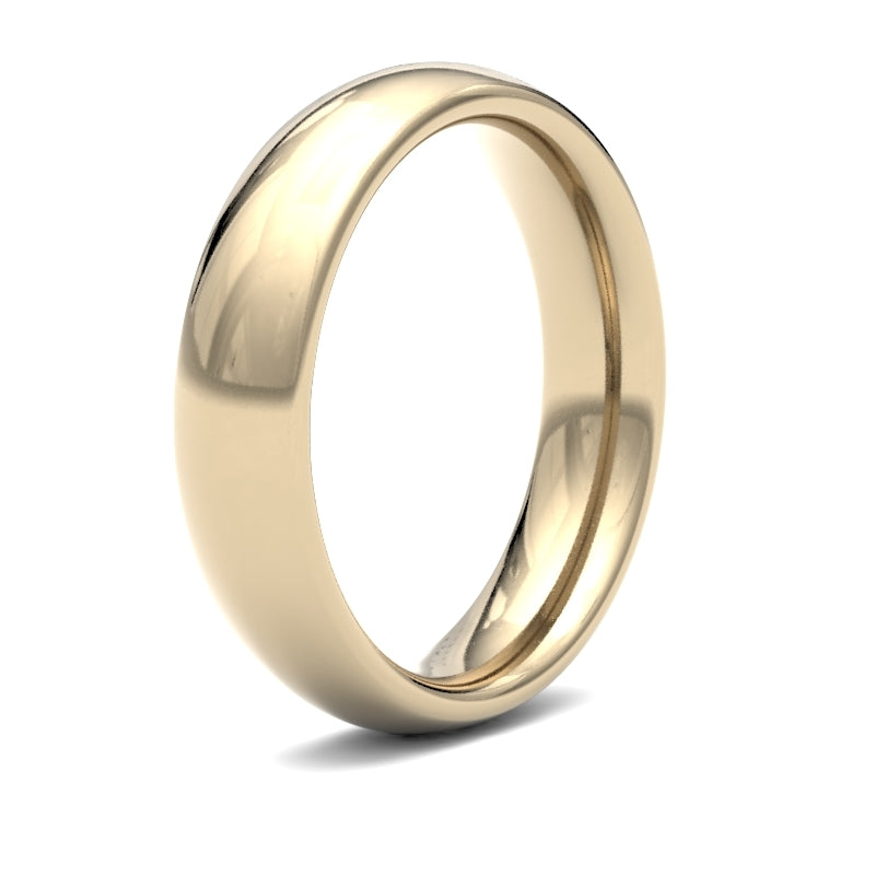 9ct Yellow Gold Gents Court Wedding Ring