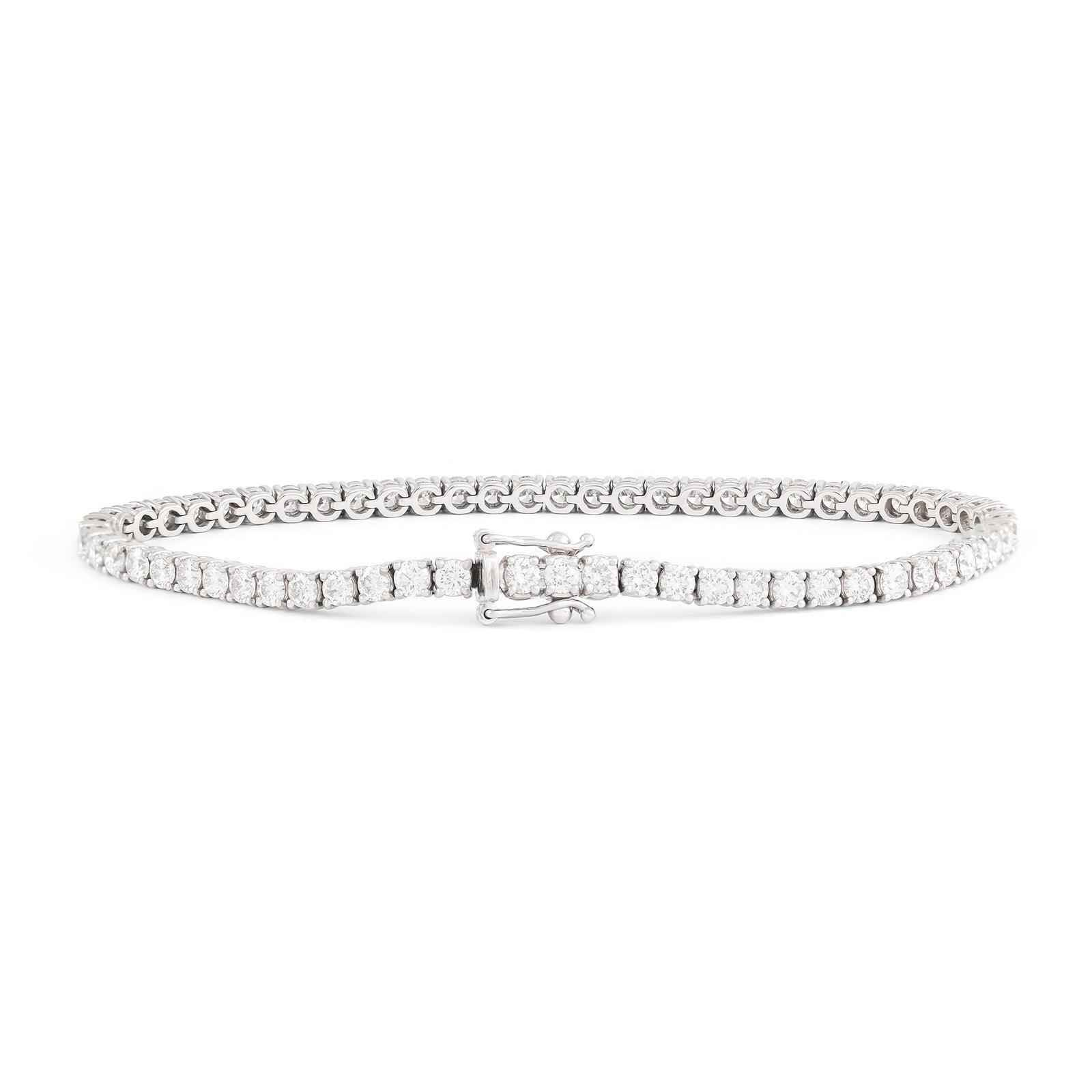 4.50ct 18ct White Gold Diamond Tennis Bracelet