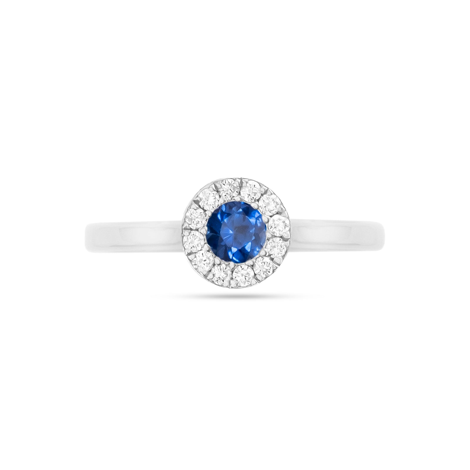 9ct White Gold Tanzanite and Diamond Halo Ring