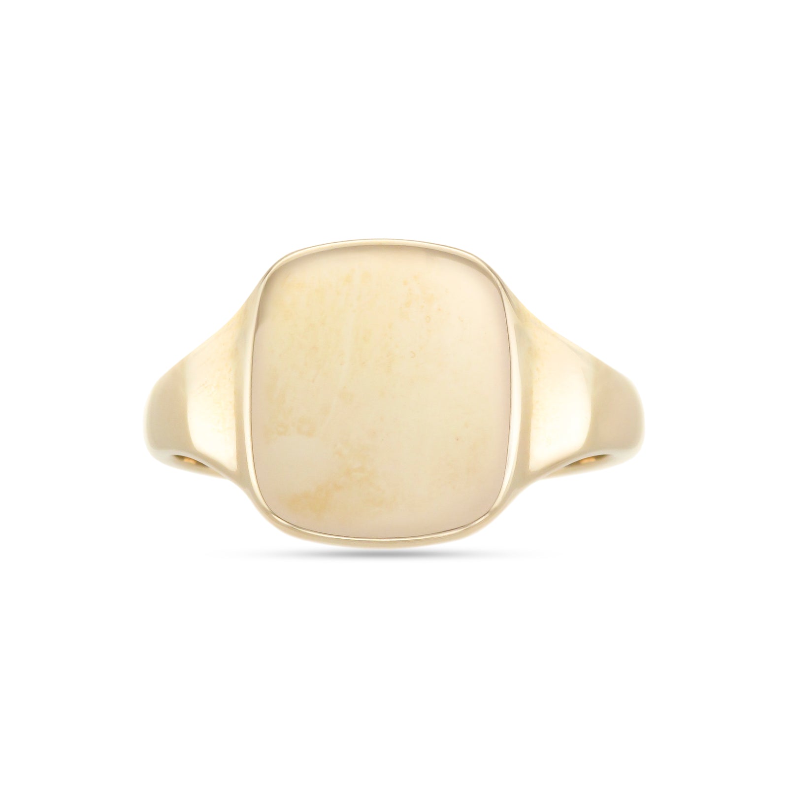 9ct Yellow Gold Cushion Signet Ring 15mm x 13mm