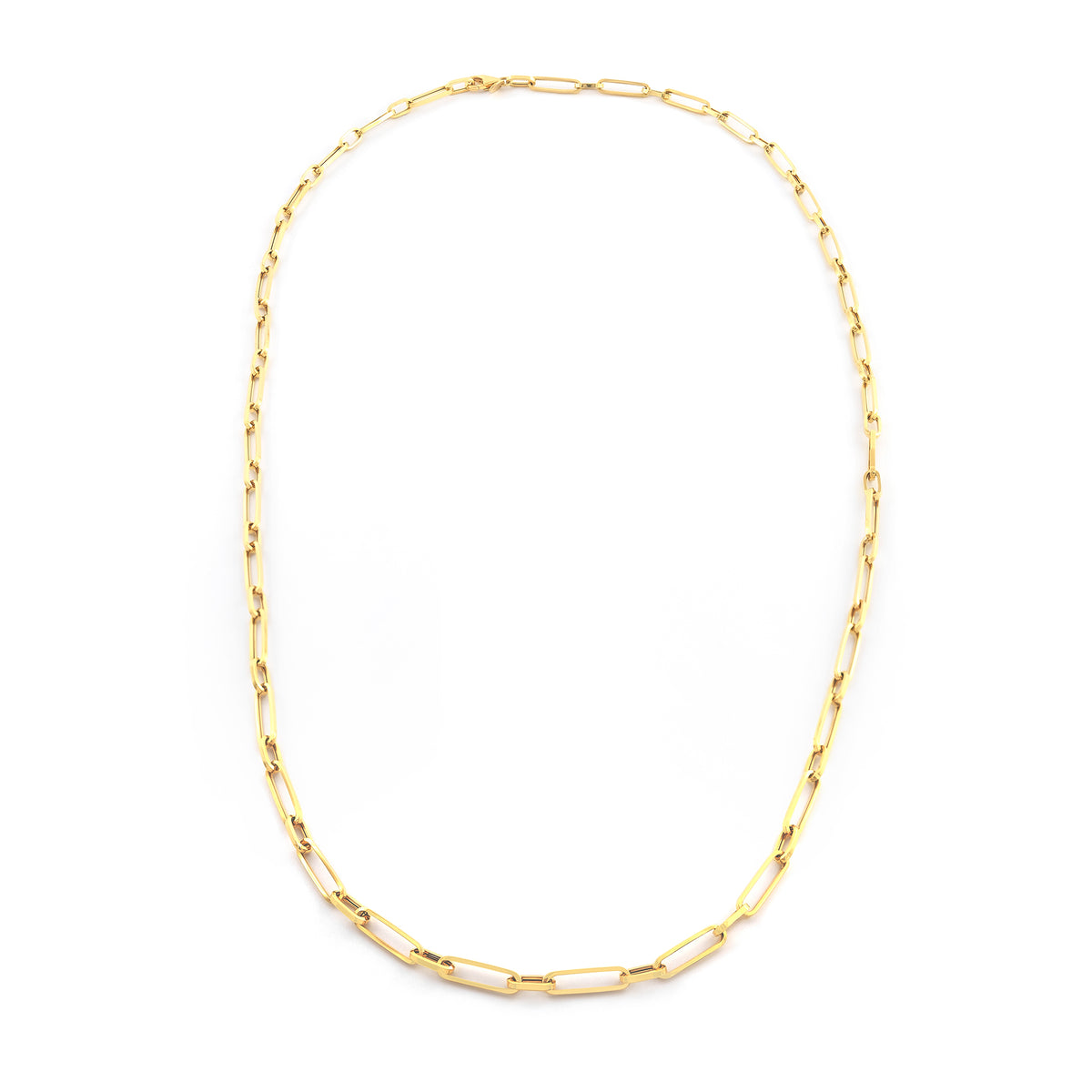 9ct Yellow Gold Paperclip Chain