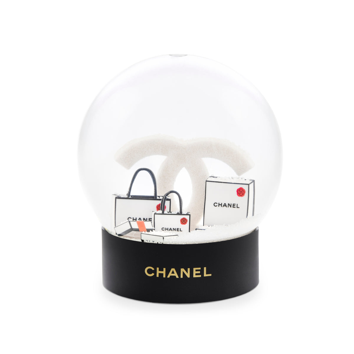 Chanel Double C Shopping Bags Snow Globe