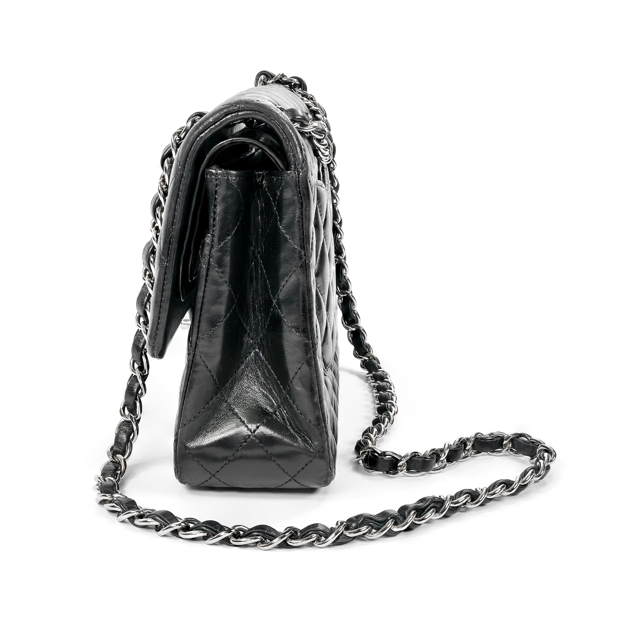 Chanel Black Quilted Lambskin Paris Limited Double Flap Medium  Q6B02P1IK0058