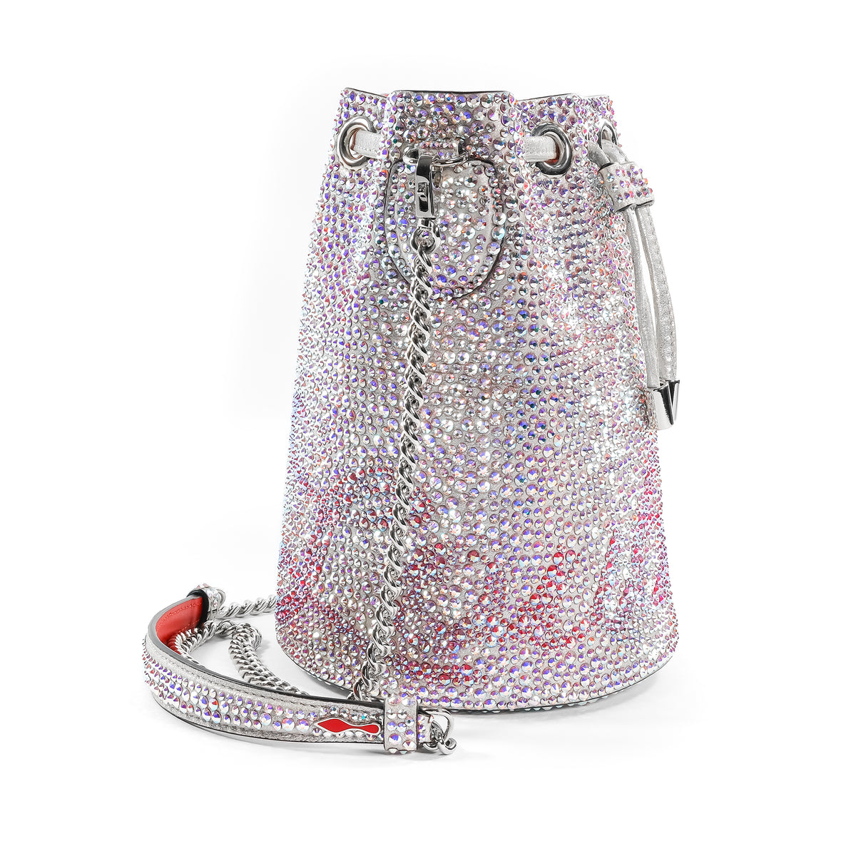 Christian Louboutin Marie Jane Crystal-Embellished Bucket Bag