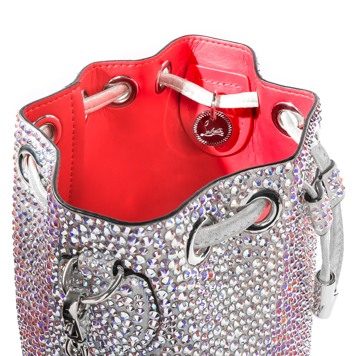 Christian Louboutin Marie Jane Crystal-Embellished Bucket Bag