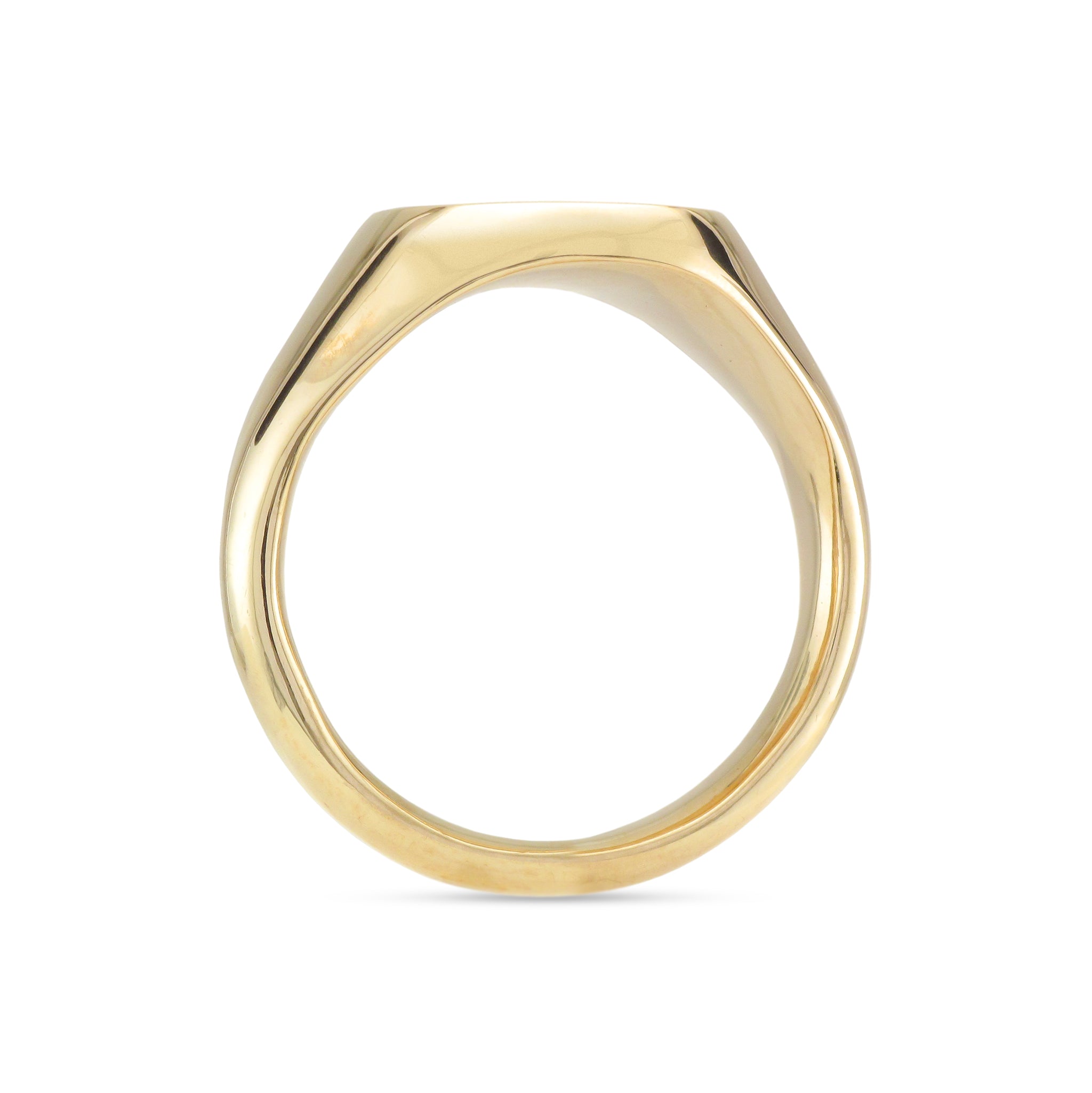 9ct Yellow Gold Oval Signet Ring 14mm x 12mm - Kings Hill Jewellery ...