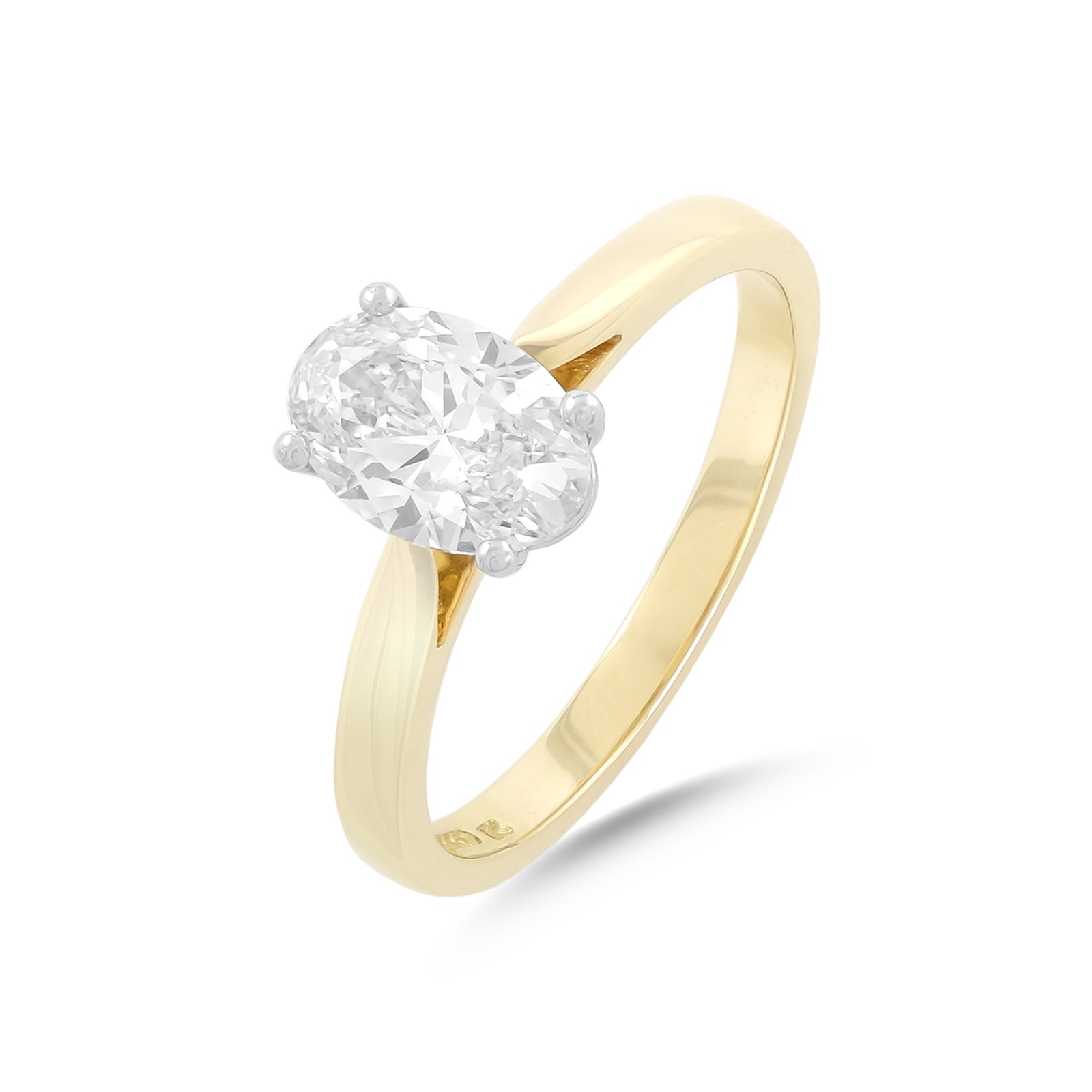 Lab-Diamond 1.02ct Oval-Cut Solitaire Engagement Ring