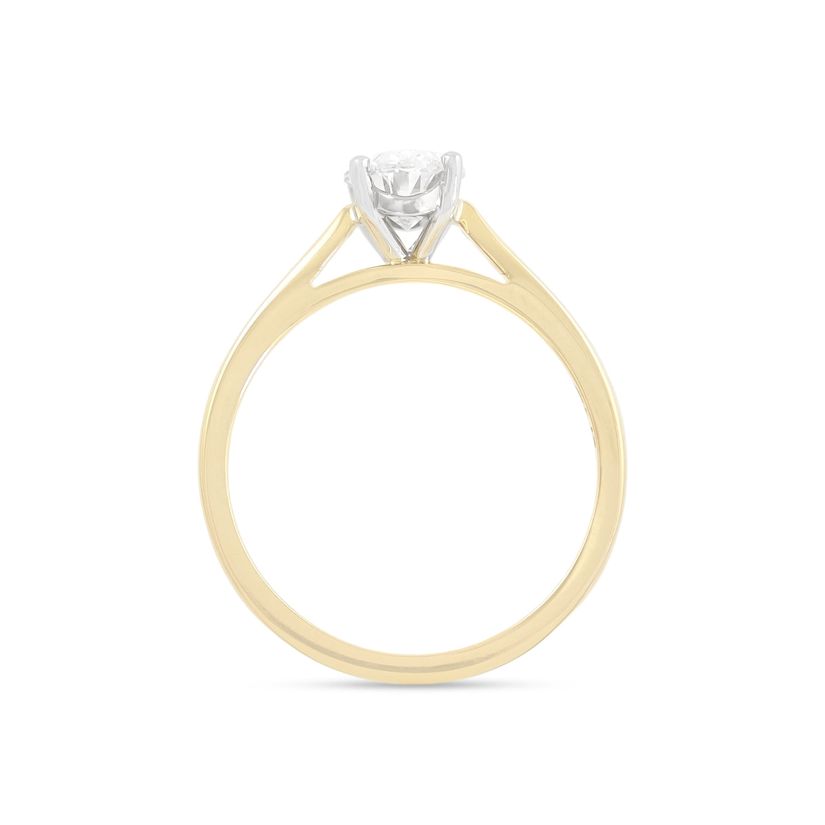 Lab-Diamond 1.02ct Oval-Cut Solitaire Engagement Ring