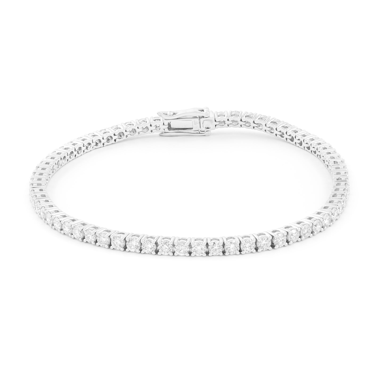 Lab-Diamond 5.00ct 18ct White Gold Tennis Bracelet