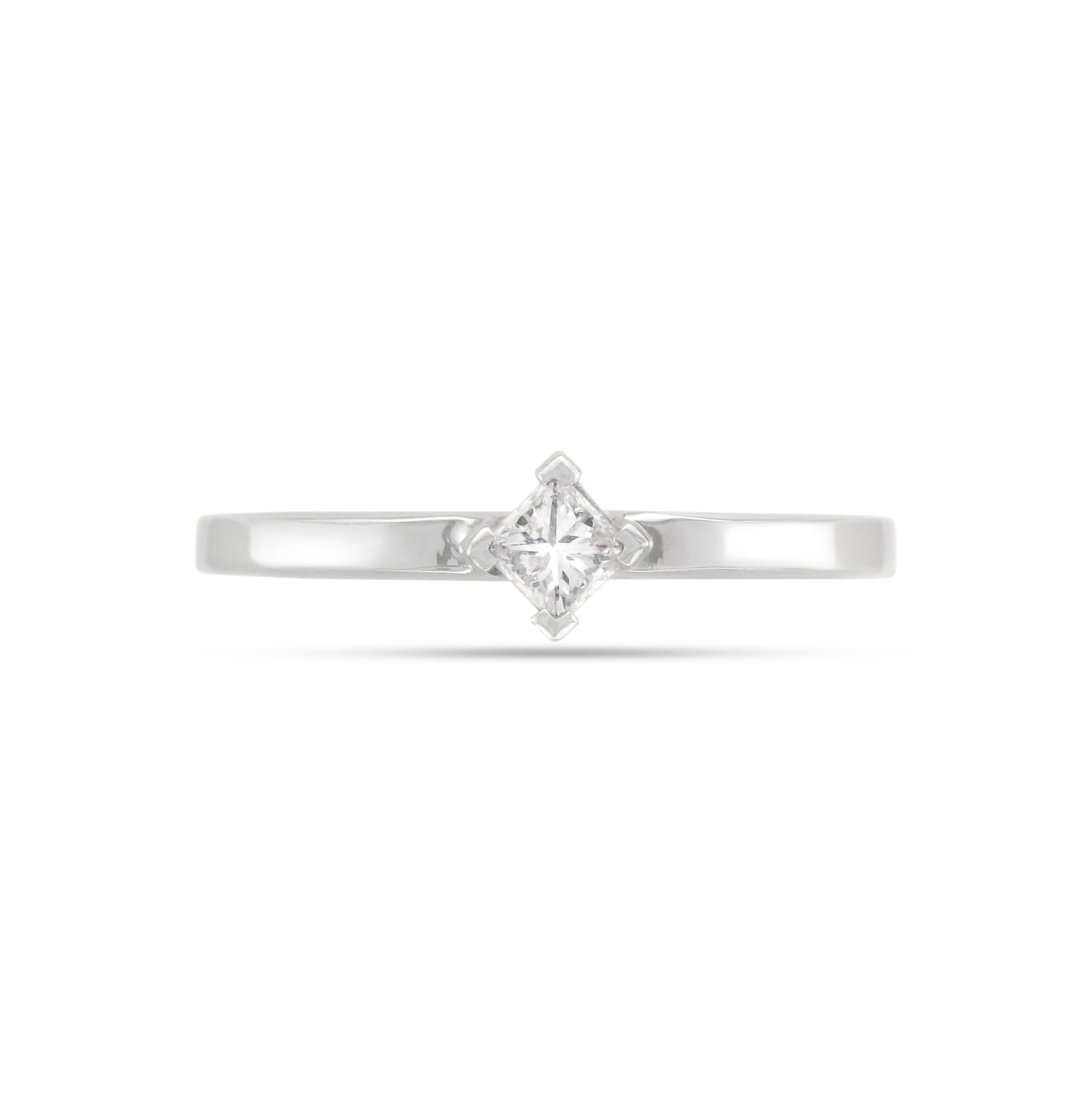 0.20ct Princess-Cut Solitaire Diamond Engagement Ring