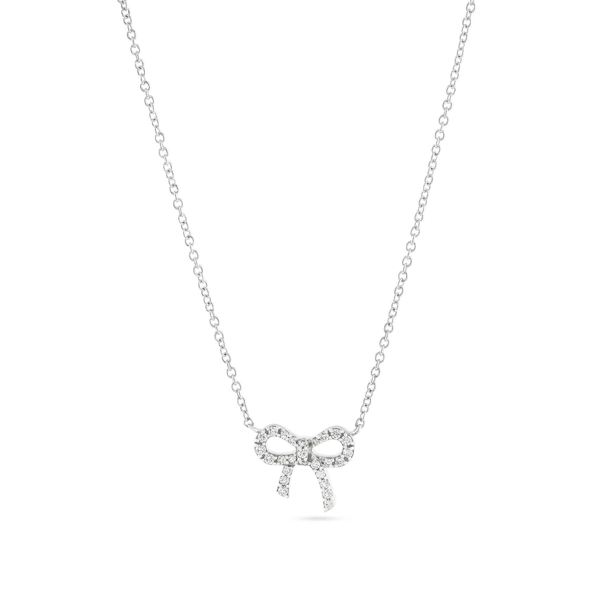 Tiffany & Co.® 18ct White Gold Bow Necklace