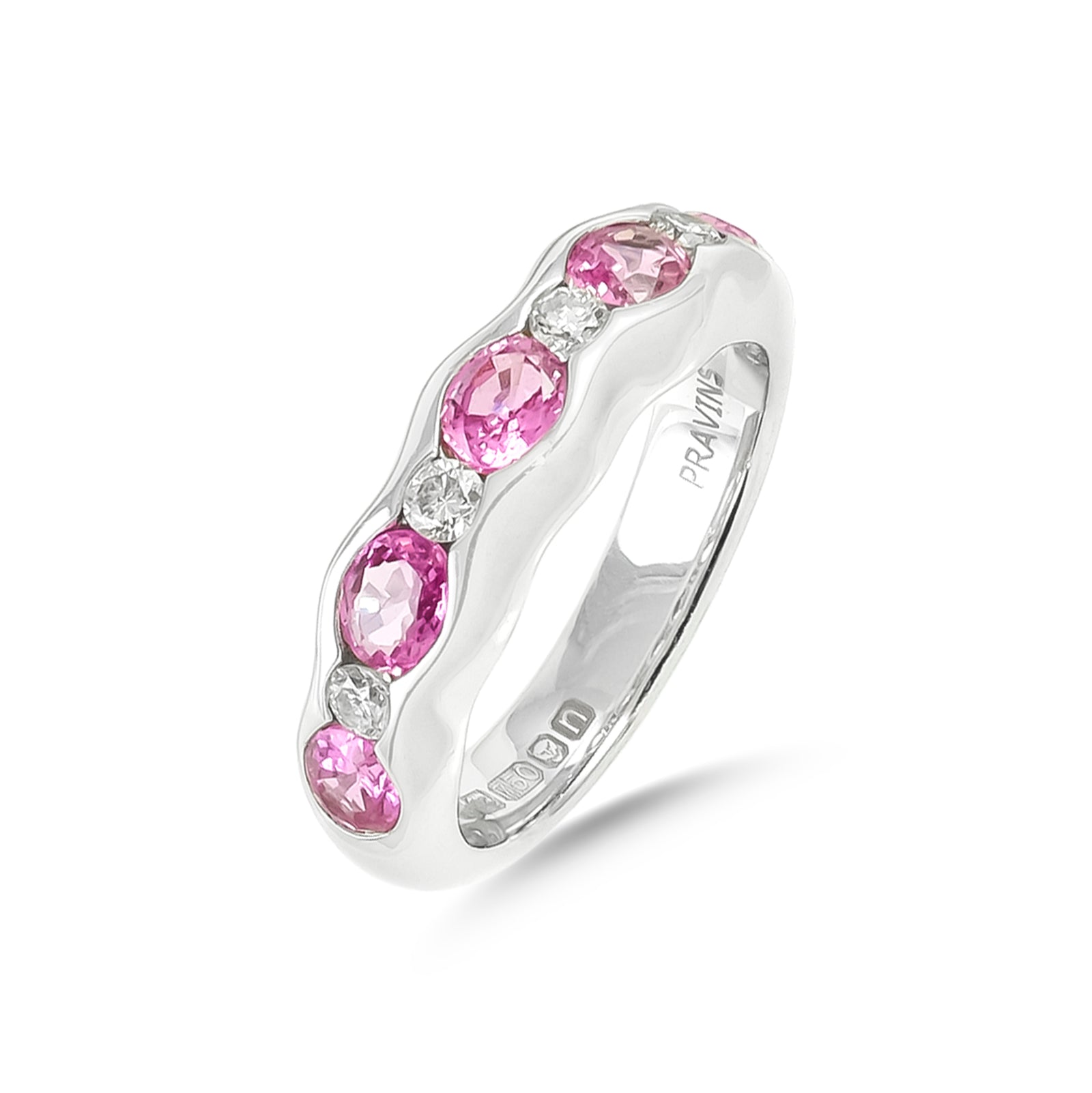 Vintage 18ct White Gold Tourmaline and Diamond Ring