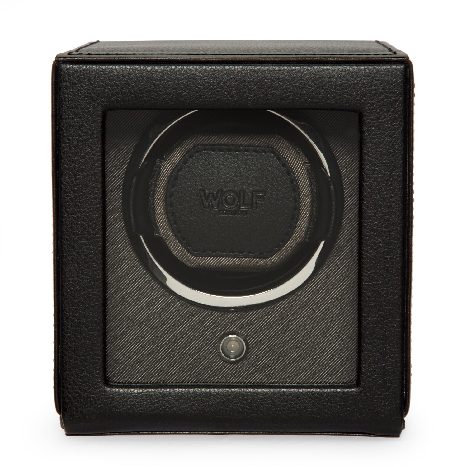 Wolf Cub Single Watch Winder With Cover - Black