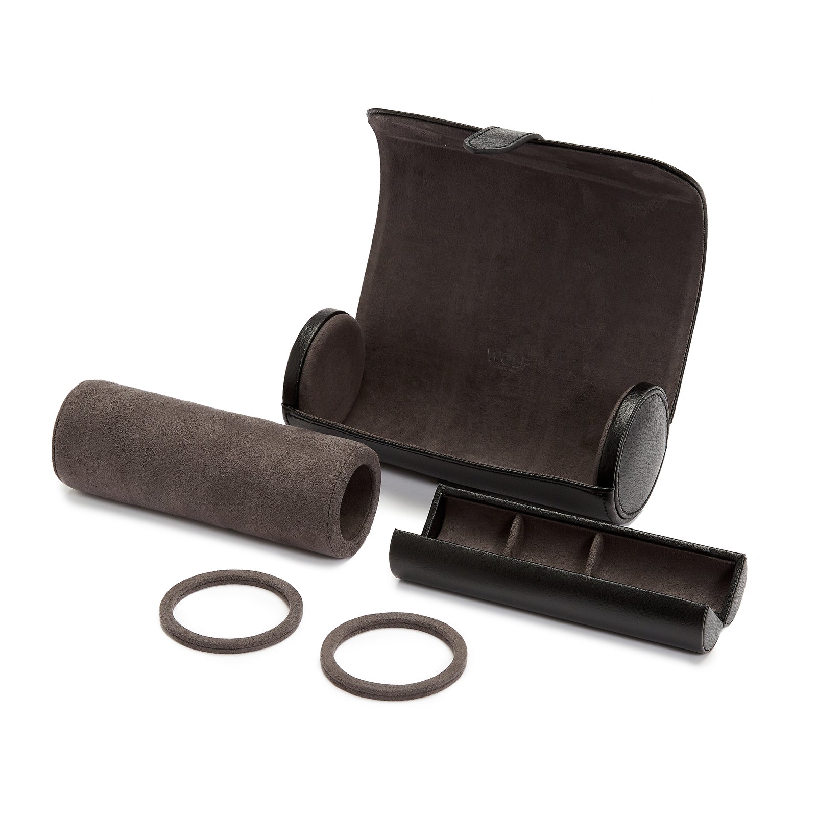 Wolf Blake Triple Watch Roll With Capsule - Black
