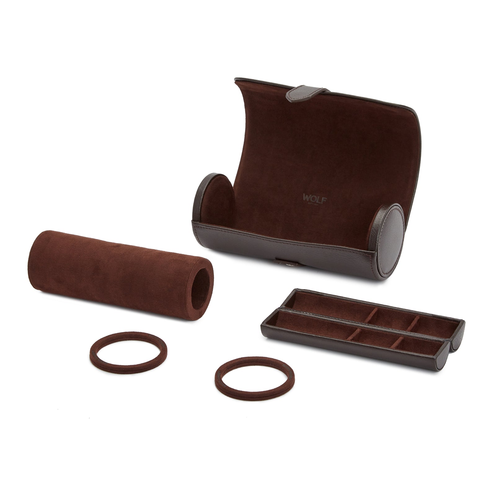 Wolf Blake Triple Watch Roll With Capsule - Brown