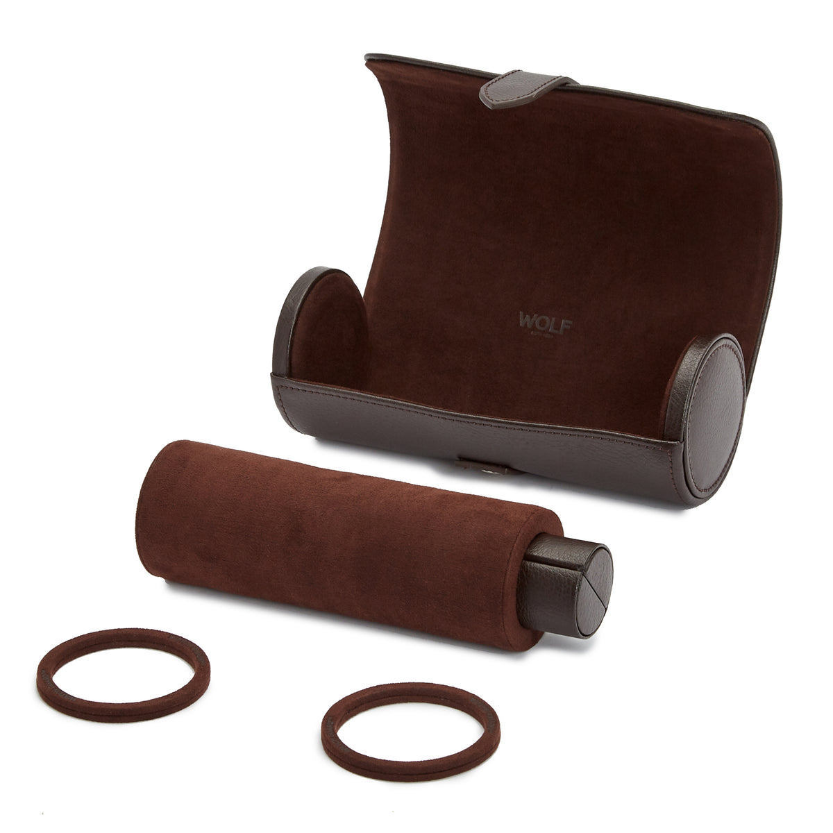Wolf Blake Triple Watch Roll With Capsule - Brown